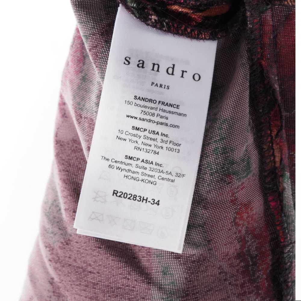 Sandro SANDRO Velvet Velour Floral Dress size 38 - image 5