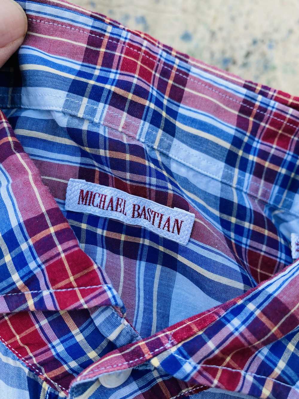 Michael Bastian Made in Italy Cotton Voile Plaid … - image 3