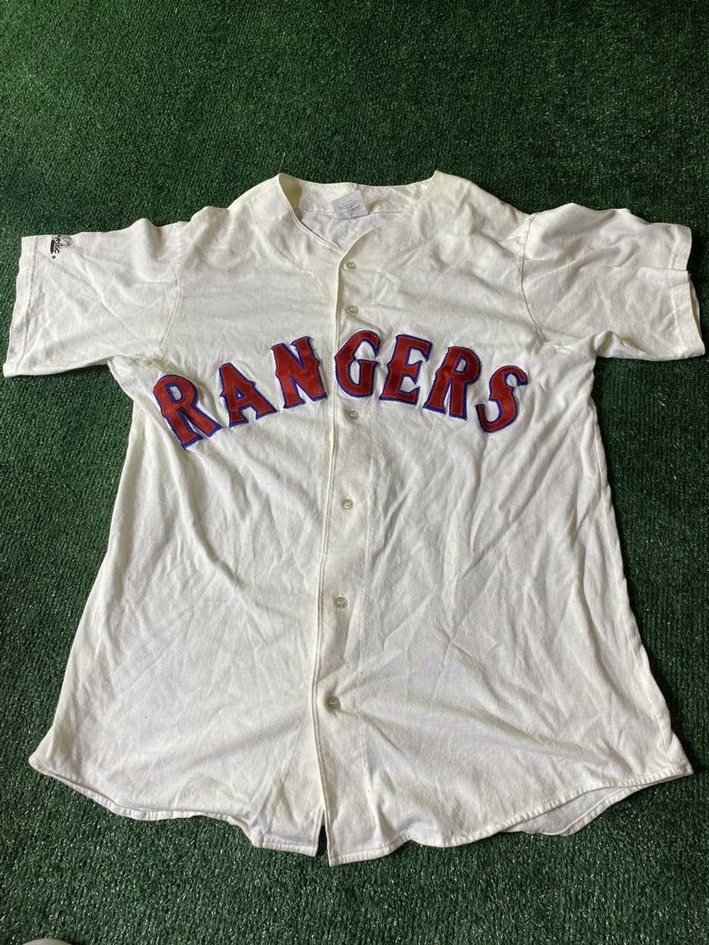 MLB Vintage Texas Rangers Jersey White Red XL - image 1