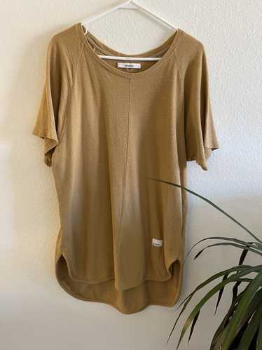 Wisdom Brand Beige Dropped Hem T shirt Oversized M