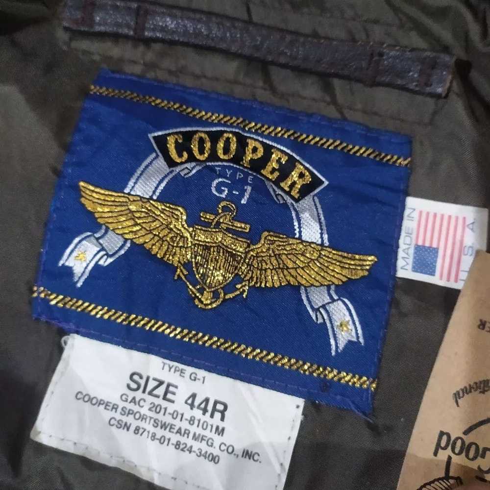 Cooper × Leather Jacket × Usn COOPER SPORTSWEAR M… - image 4