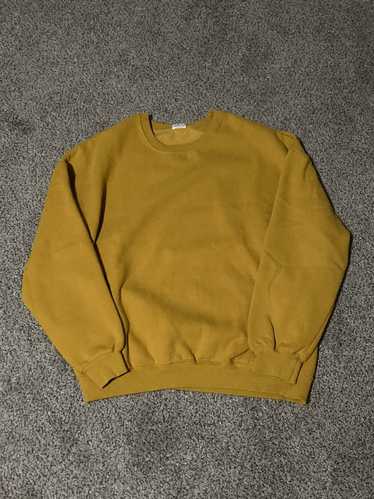 Other × Streetwear Oversized Yellow Korean Sweatsh