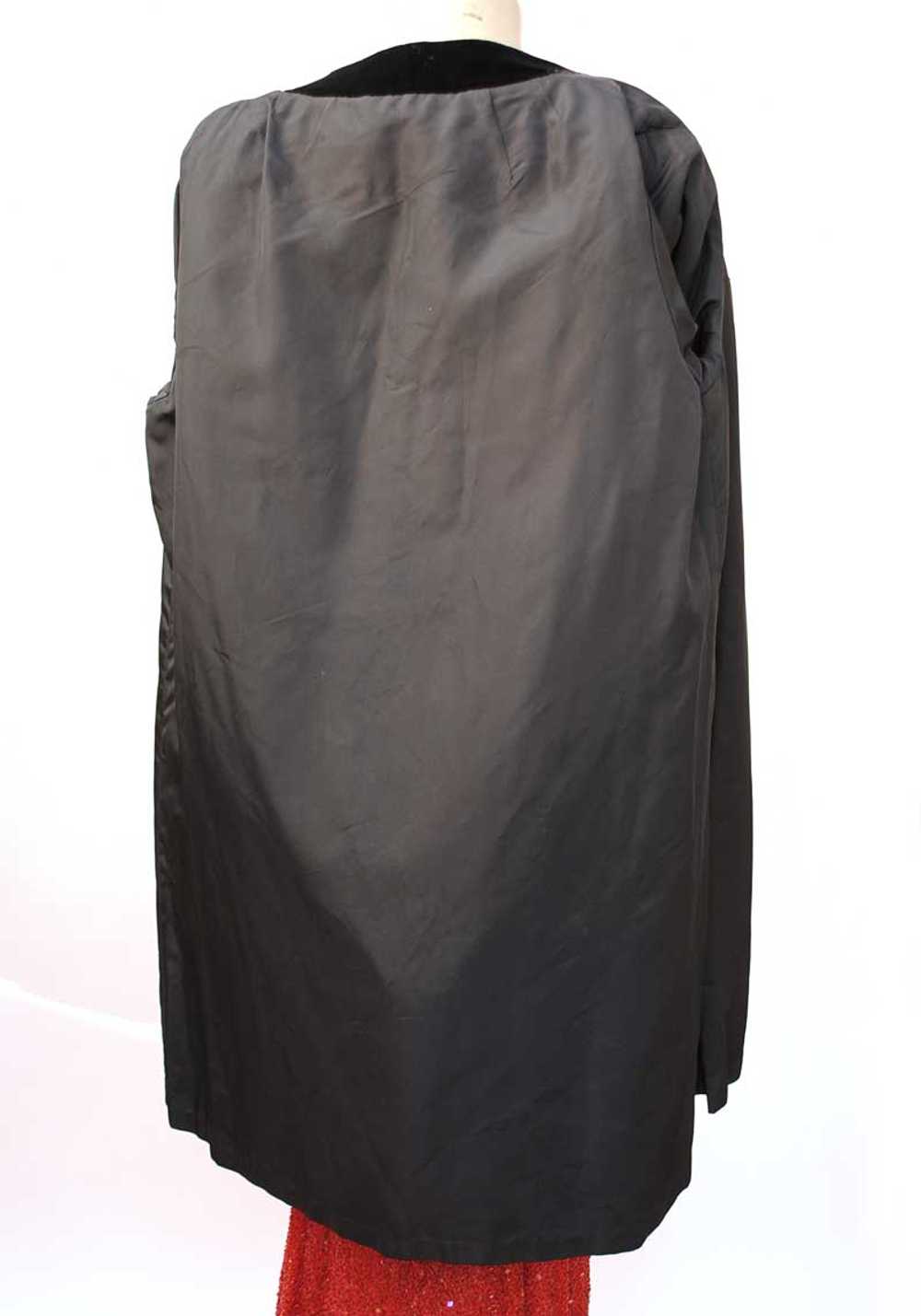 1950s Black Velvet Opera Duster Coat • Swing Coat - image 4