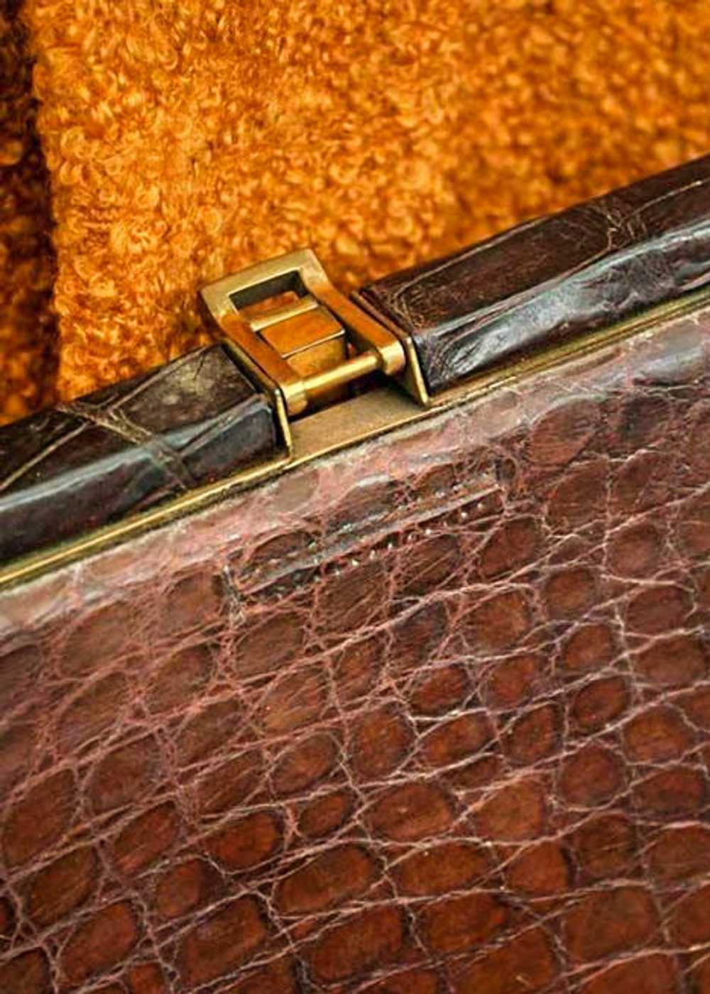 Lucille de Paris framed alligator handbag | Millea Brothers