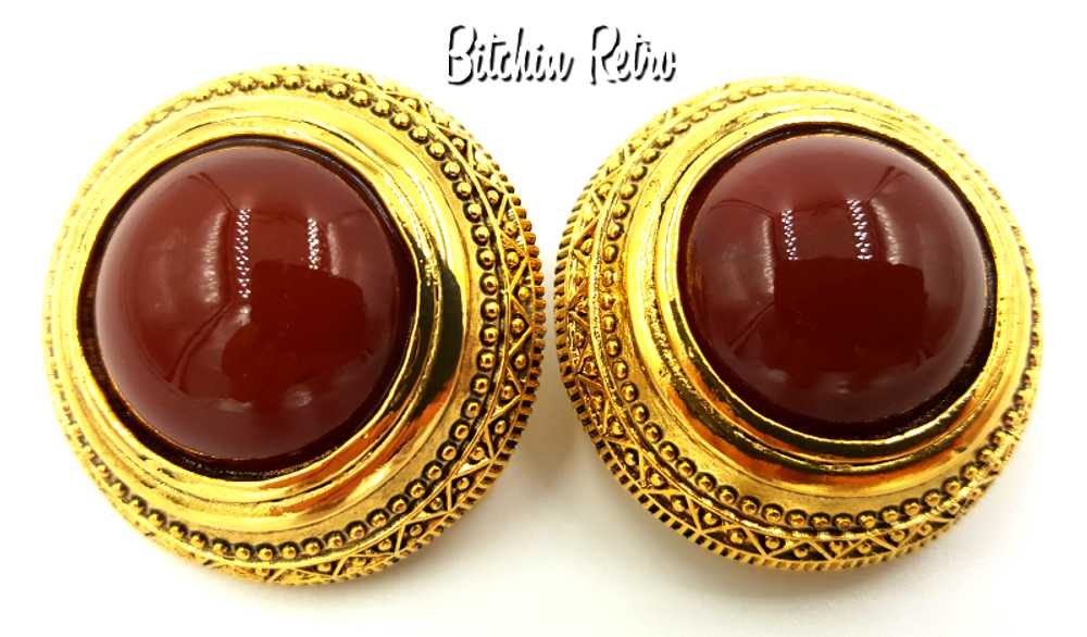 Ginnie Johansen Vintage Egyptian Revival Earrings… - image 4