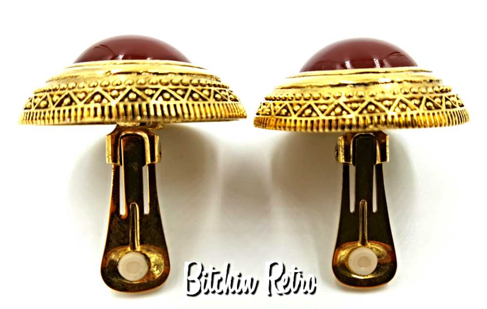 Ginnie Johansen Vintage Egyptian Revival Earrings… - image 5