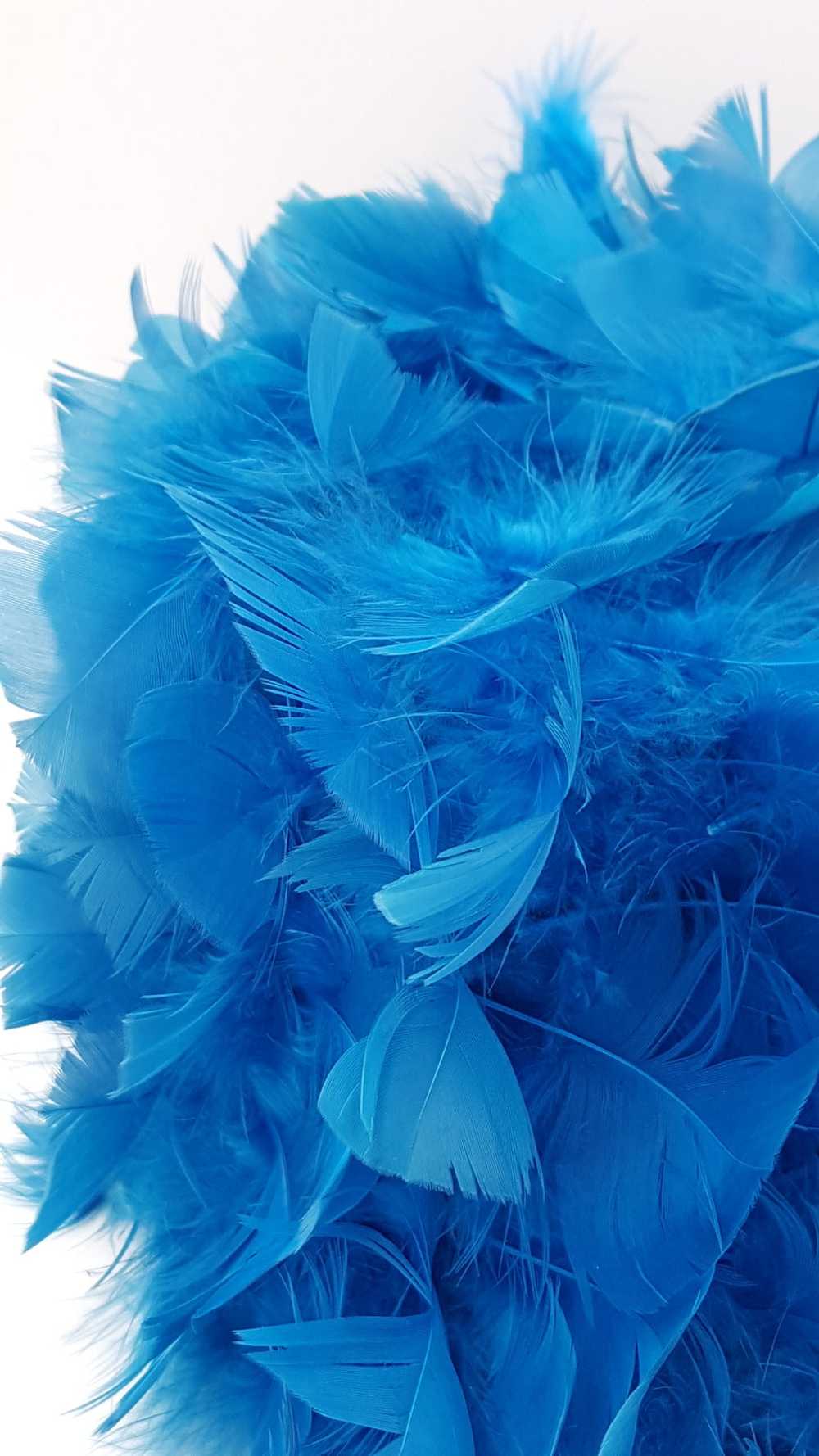 Vintage Wilshire Feather Hat Cobalt Blue Statemen… - image 4