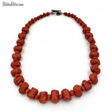 Silpada Red Coral Beaded Necklace - image 1
