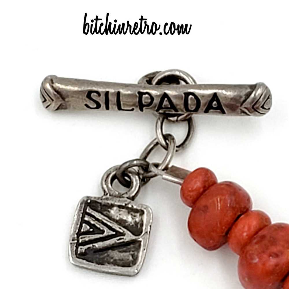 Silpada Red Coral Beaded Necklace - image 5