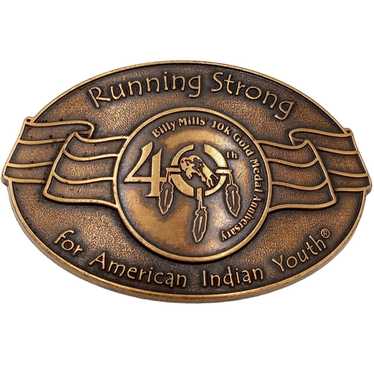 Other Native American Running Strong Belt Buckle A