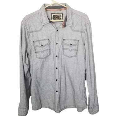 Bke BKE Vintage L Long Sleeve Standard Fit Button 