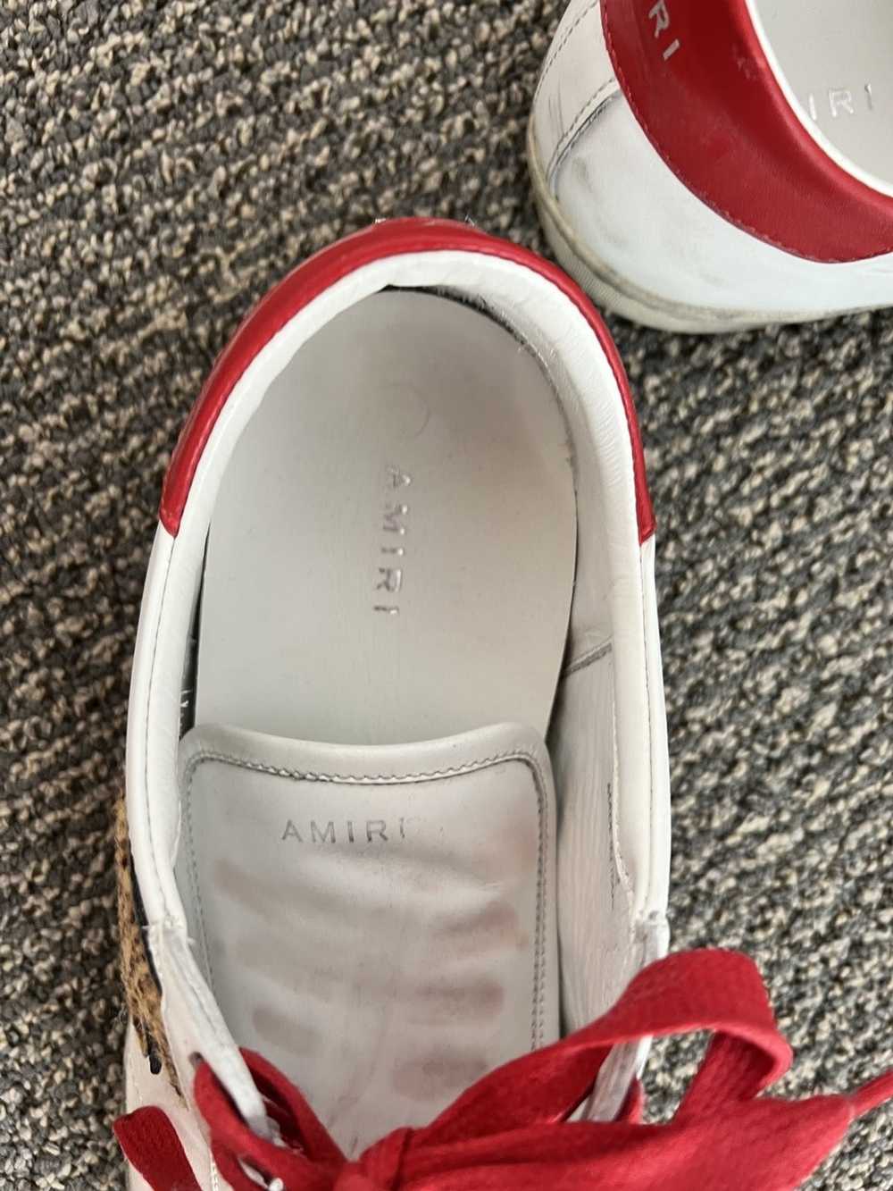 Amiri Amiri White Leather Animal Print Sneakers S… - image 3