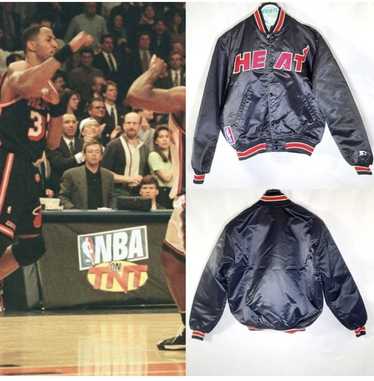 Miami Heat Vintage Starter Satin Bomber Jacket - Made in USA - NBA  Basketball Black and Red Coat - Very Rare - Size Men's Xl -Free SHIPPING