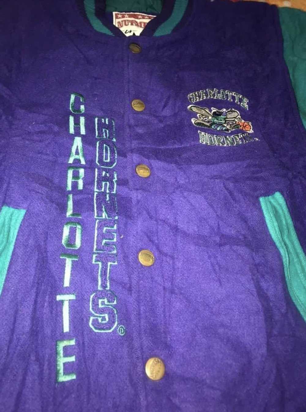 NBA × Varsity Jacket × Vintage Vtg Charlotte Horn… - image 4