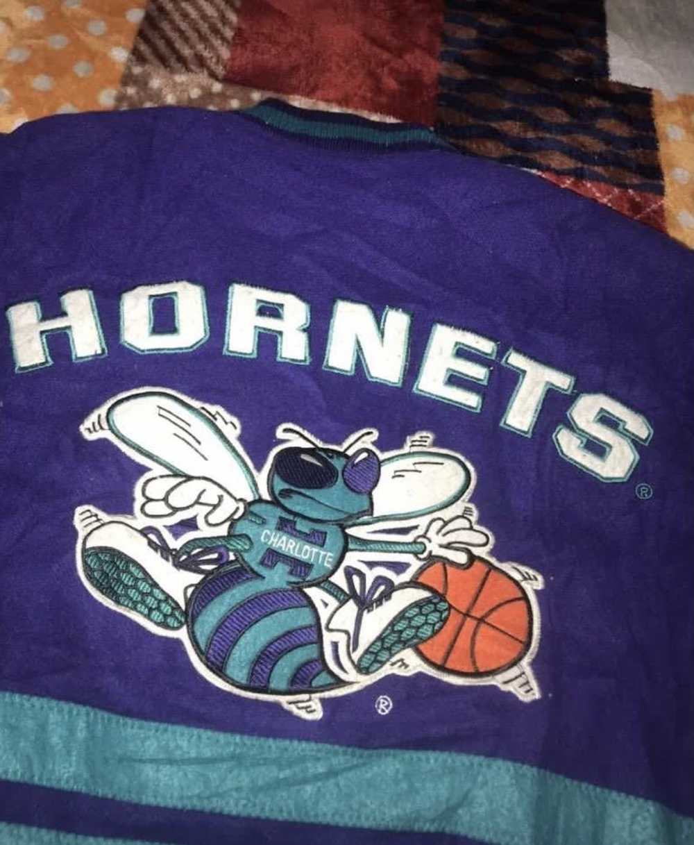 NBA × Varsity Jacket × Vintage Vtg Charlotte Horn… - image 7