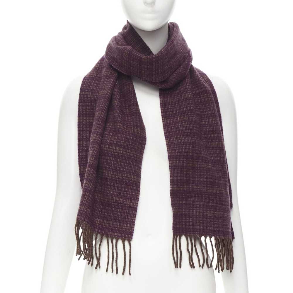 Max Mara MAX MARA 100% cashmere brown purple wove… - image 1