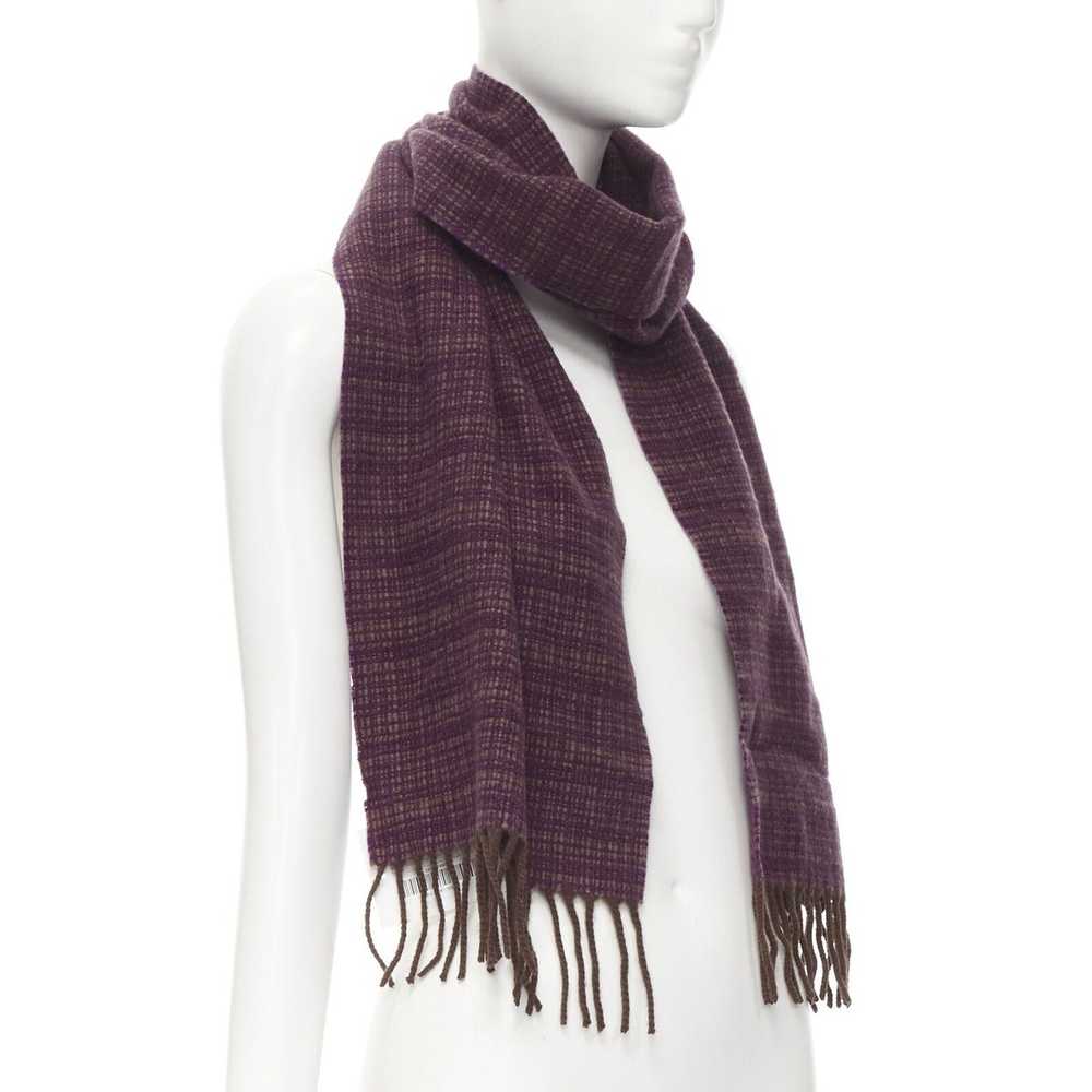 Max Mara MAX MARA 100% cashmere brown purple wove… - image 3