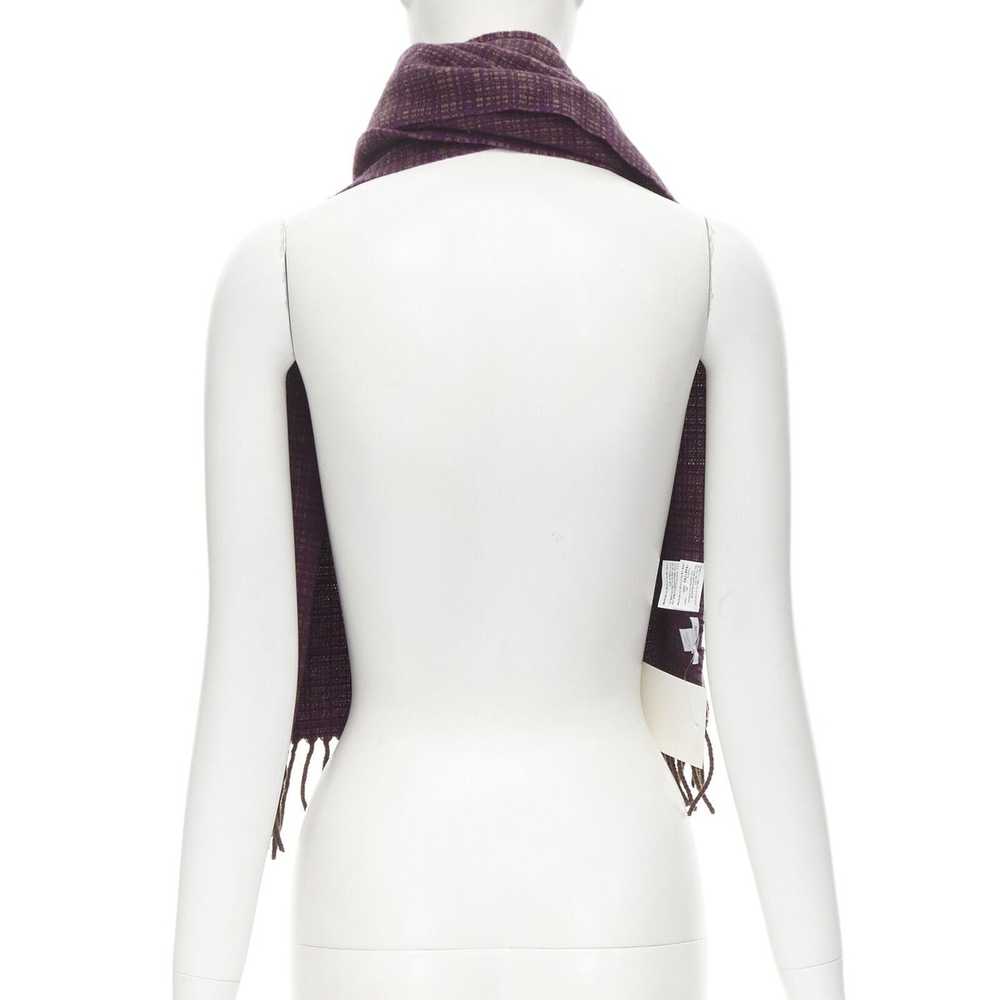 Max Mara MAX MARA 100% cashmere brown purple wove… - image 5