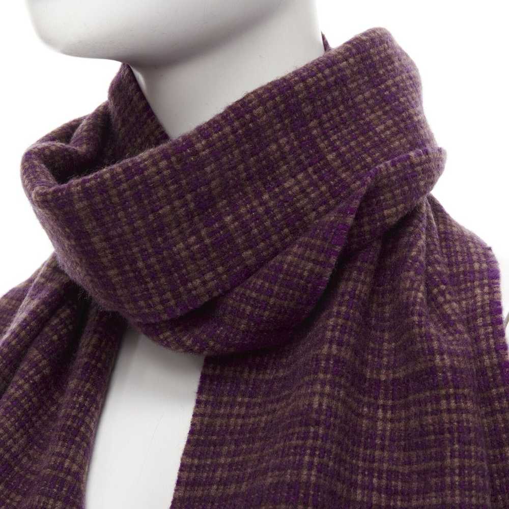 Max Mara MAX MARA 100% cashmere brown purple wove… - image 6