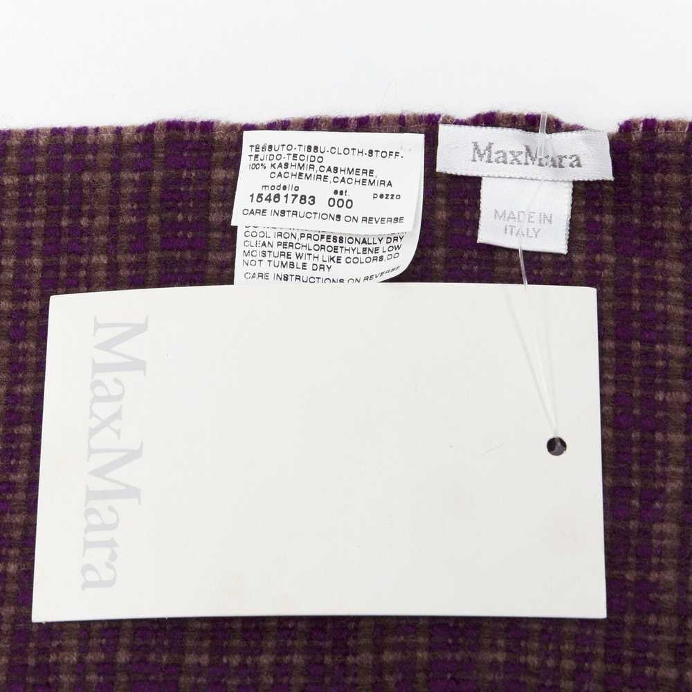 Max Mara MAX MARA 100% cashmere brown purple wove… - image 7