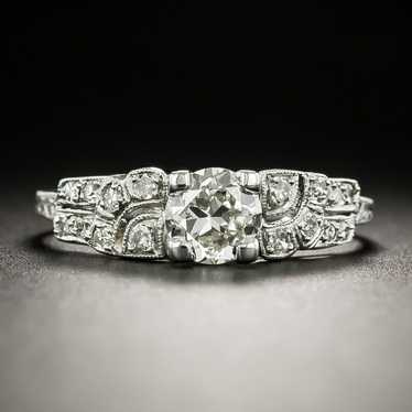 Art Deco .59 Carat Diamond Engagement Ring