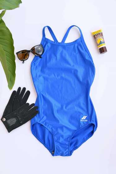 SOLAR 80's Blue One-Piece Swimsuit