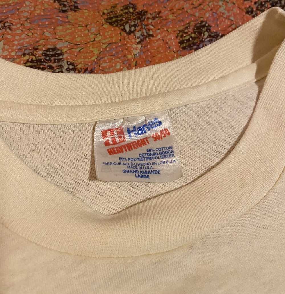 Vintage Over the Hill 1990 Tri Star T Shirt by Hanes Heavy Weight 50/50  Poly Cotton Made in USA 