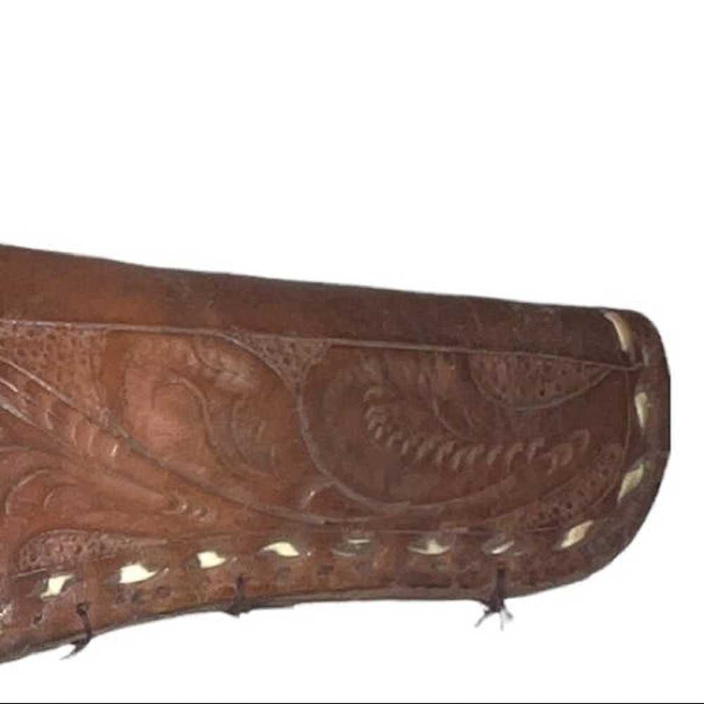 Vintage Vintage Tooled Leather Gun Holster Wester… - image 2