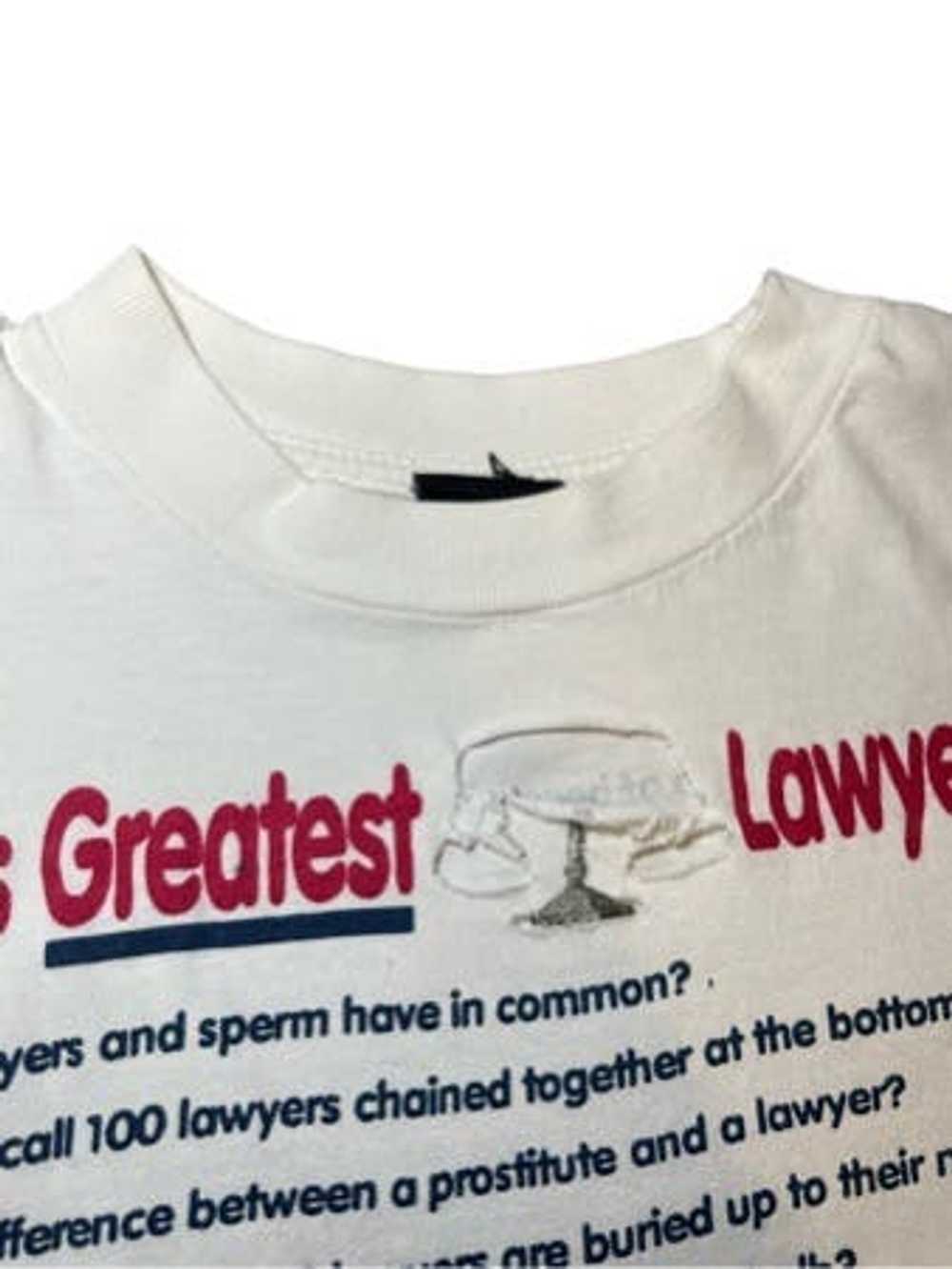 Vintage Lawyer Jokes distressed t-shirt - image 3