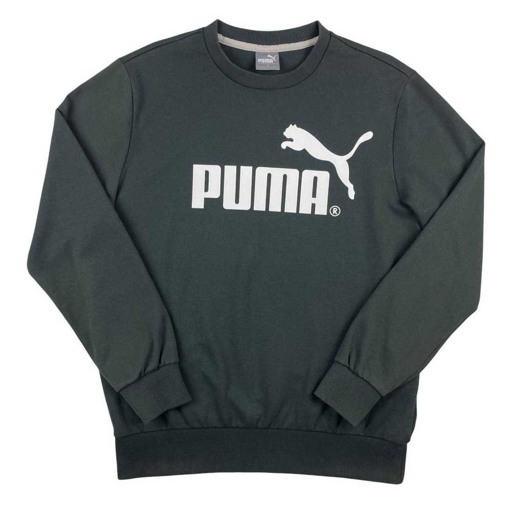 Puma Vintage Puma Spellout Sweatshirt Dark Green … - image 1