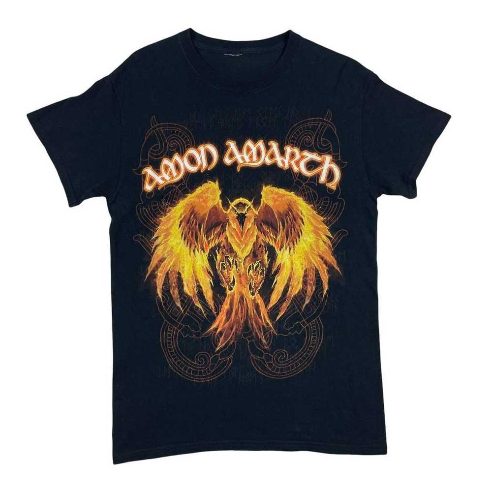 Vintage Amon Amarth Band T-Shirt Black and Gold XS - image 1