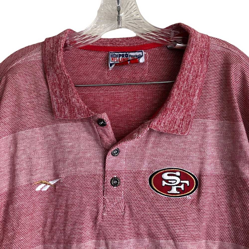 SAN FRANCISCO 49ers Golf Shirt PRO LINE REEBOK Large Sewn NFL Logo 5 SUPER  BOWL