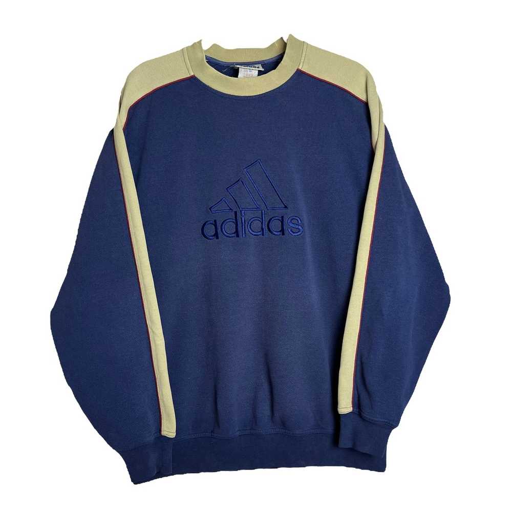 Adidas Adidas blue navy crewneck sweatshirt vinta… - image 1