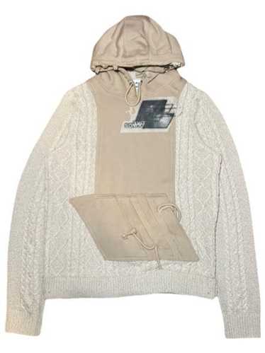Other Lack of Rain asymmetric hooded cableknit swe