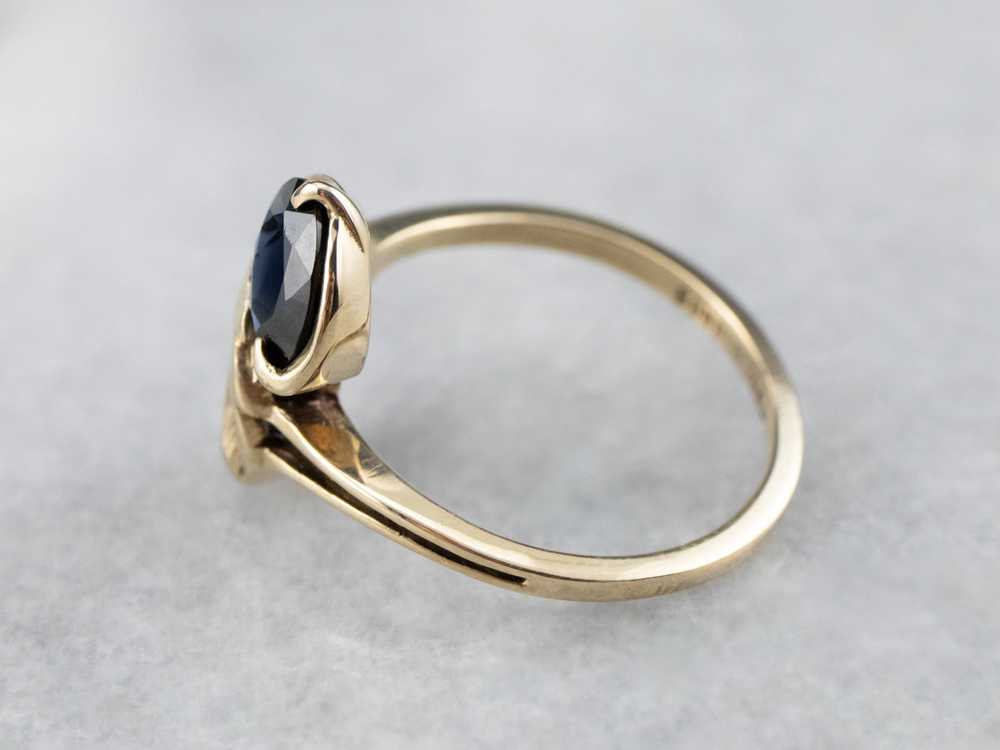 Botanical Sapphire Bypass Ring - image 4