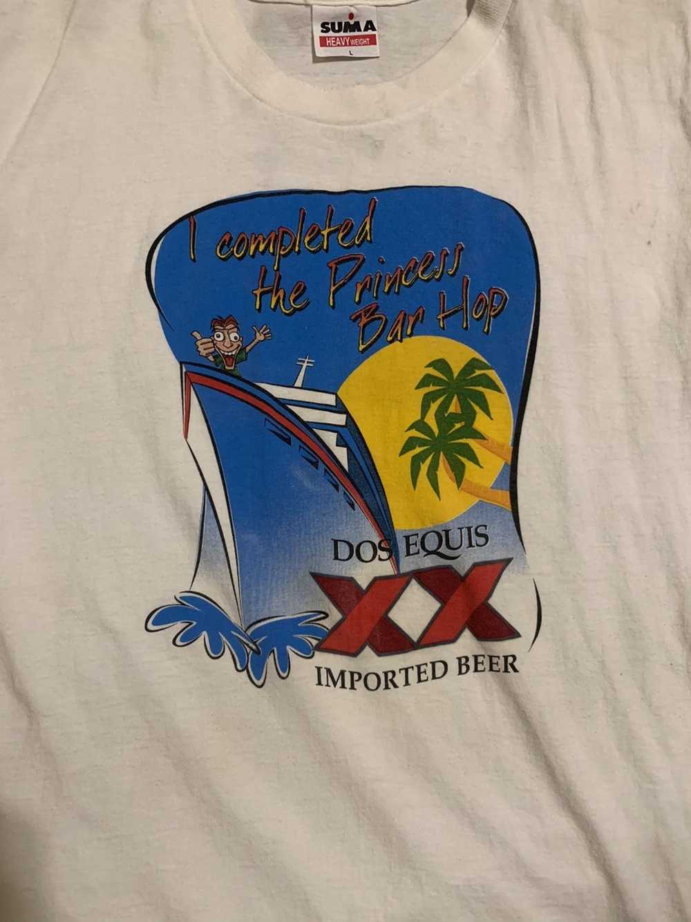 Jerzees Vintage Dos Equis imported beer shirt 90s… - image 2