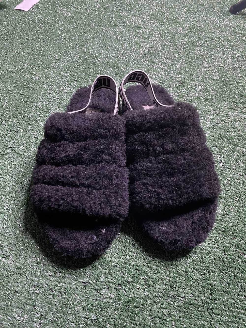 Ugg UGG WMN FUR SANDELS SLIPPERS (Tried On) Black - image 4