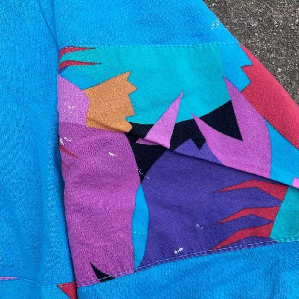 Vintage Vintage Funky Fabric Sweatshirt Women's M… - image 3