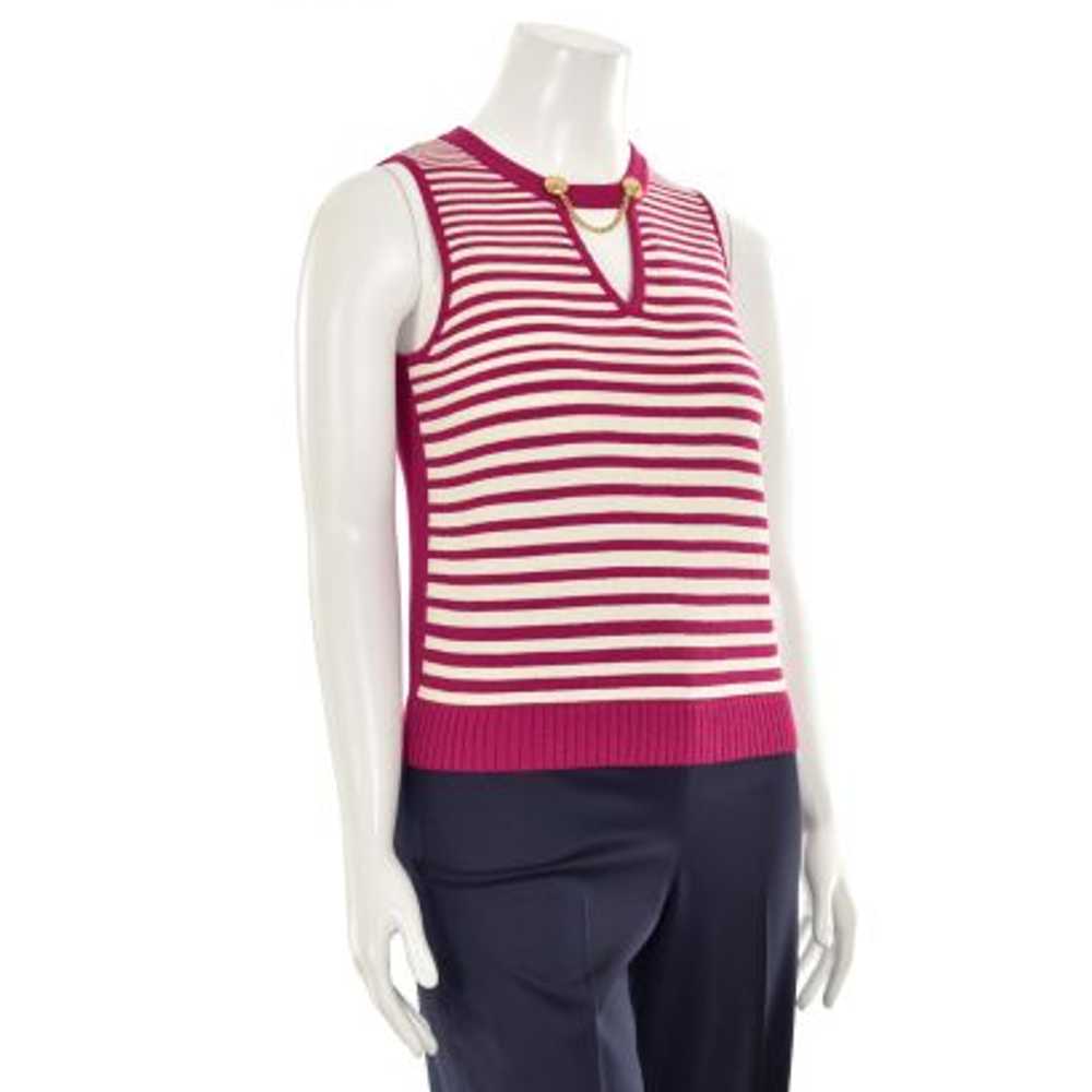 St. John Sport Cosmo Pink/White Stripe Sleeveless… - image 3