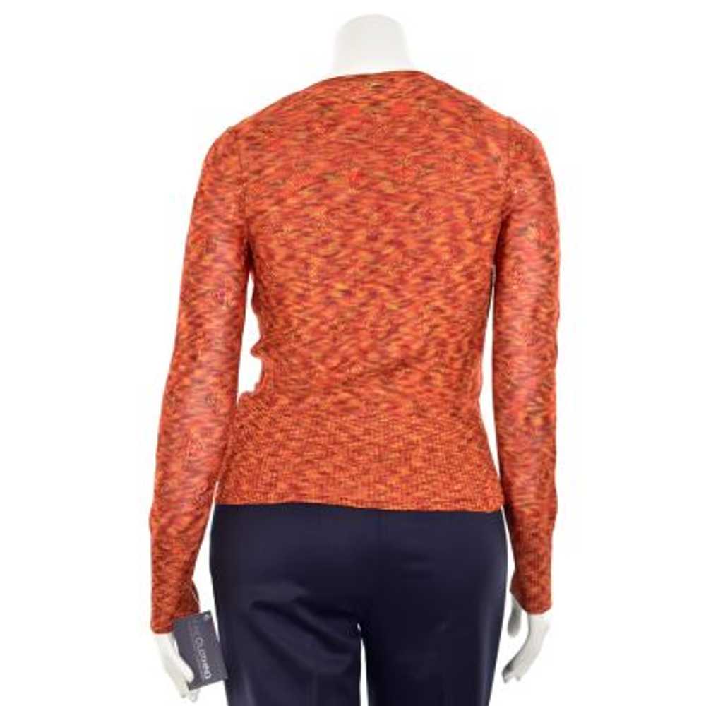 St. John Sport 2Pc Orange Multi Rayon Knit Deep V… - image 4