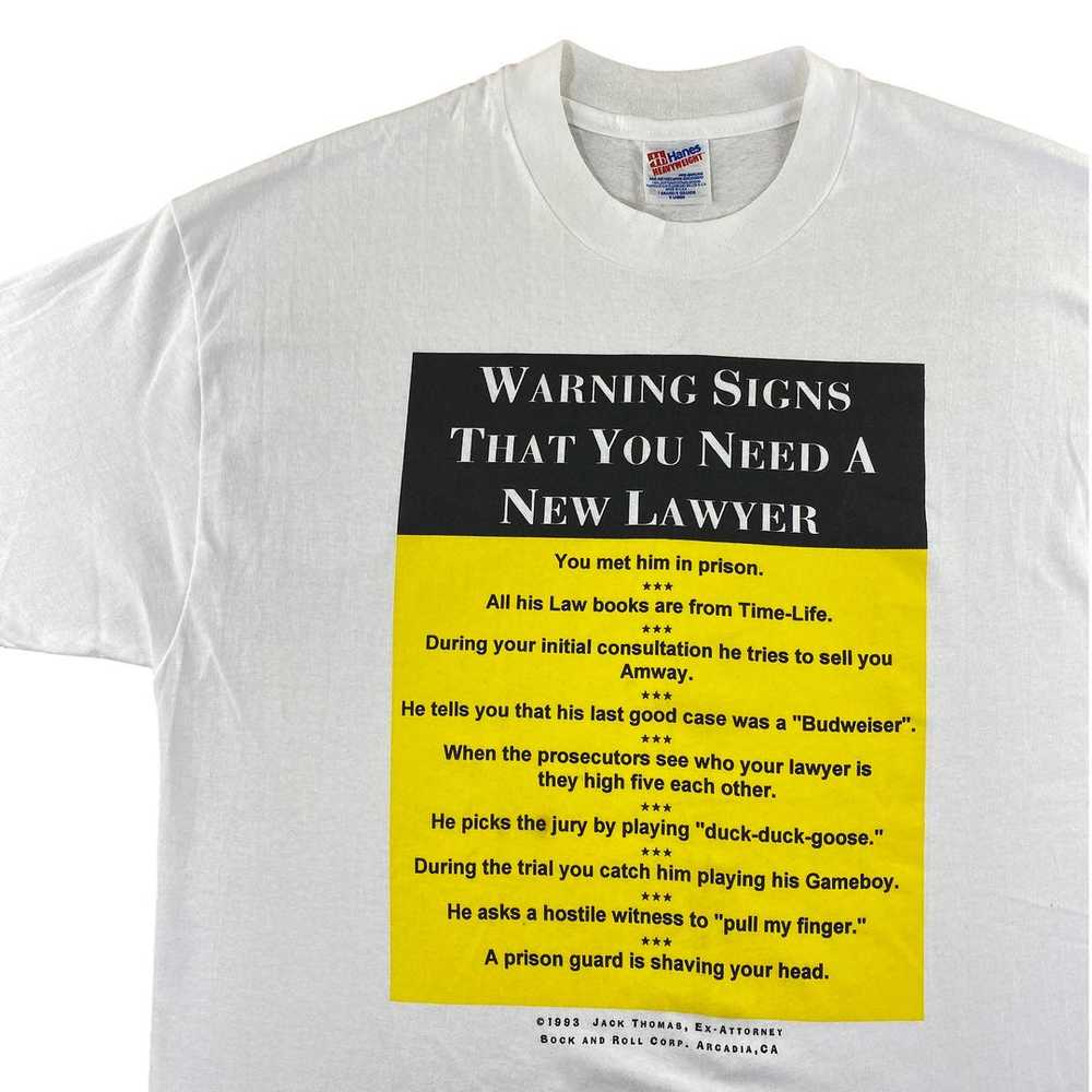 90s New Lawyer tee XL - image 2