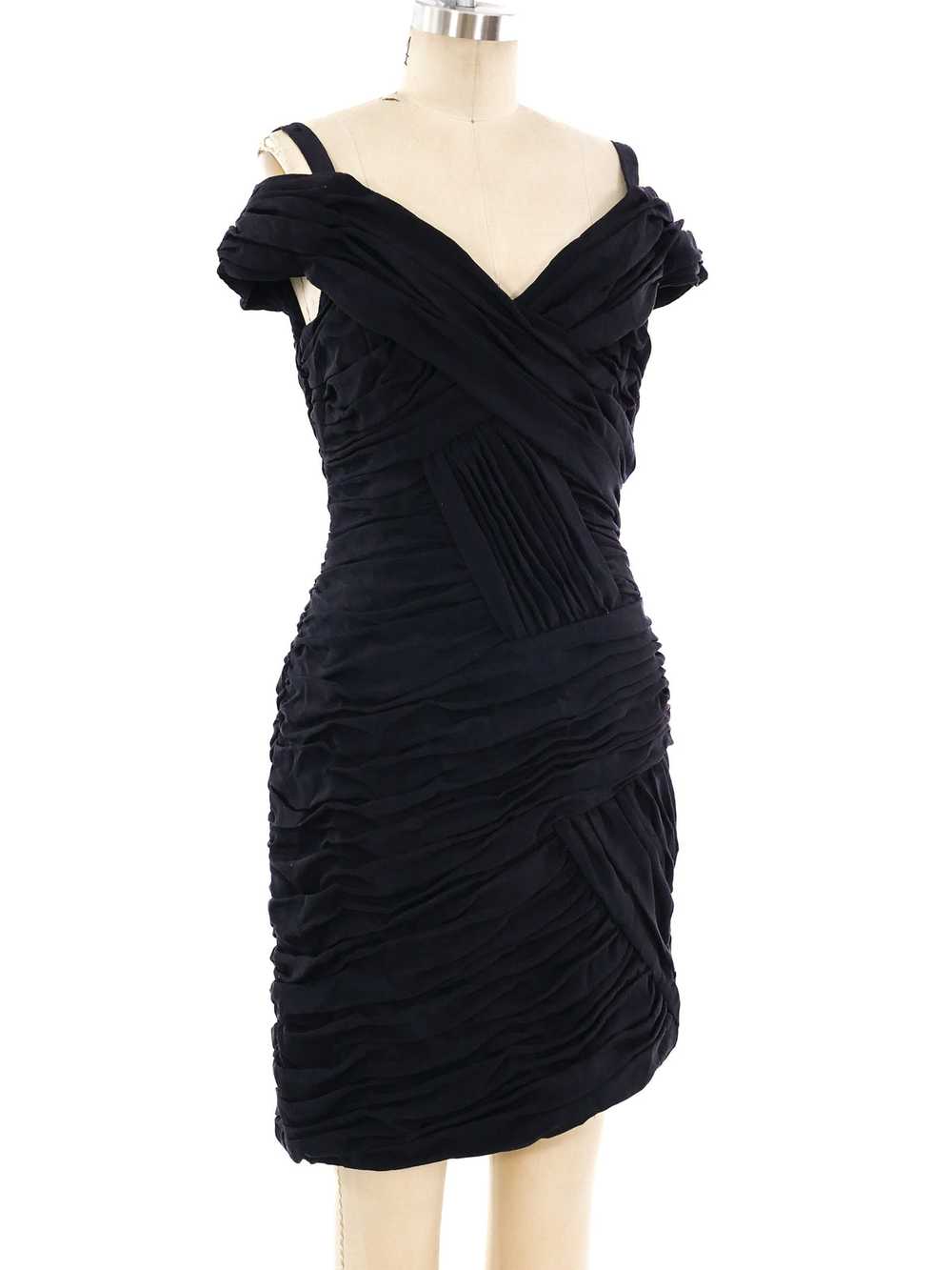 Arnold Scaasi Ruched Mini Dress - image 4