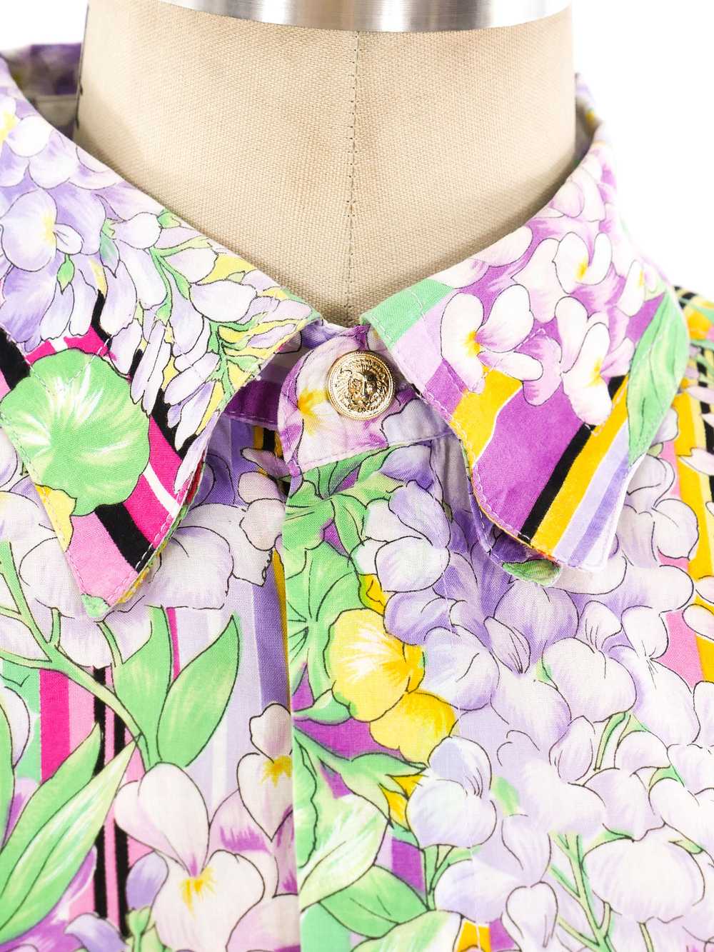 Versus by Gianni Versace Floral Printed Shirt - image 7
