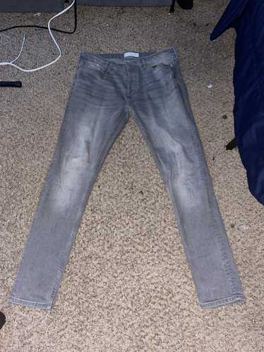 Topman Topman Mid Gray Skinny Jeans