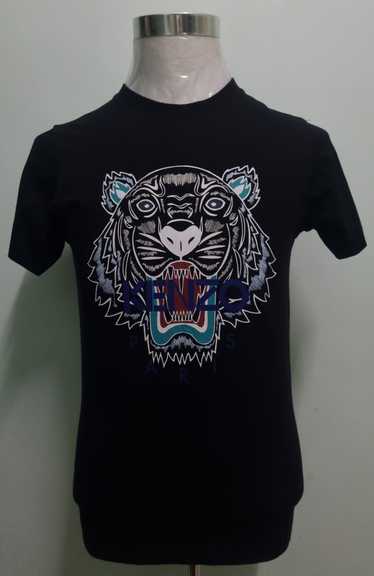 Shirts Kenzo - Tiger embroidery light blue shirt - 5CH4001LD63