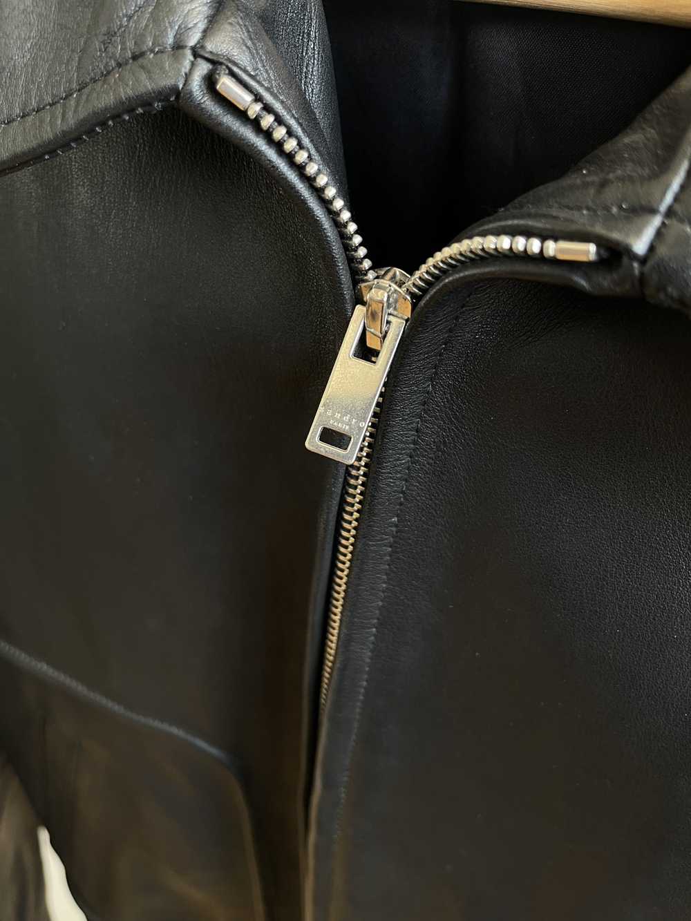 Sandro Rare Leather Sandro Jacket - image 3