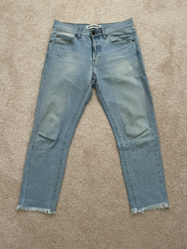 NWT OFF-WHITE C/O VIRGIL ABLOH Light Blue Bleached Denim Jeans Size 30 $485