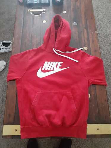 Nike Nike red with white swoosh hoodie