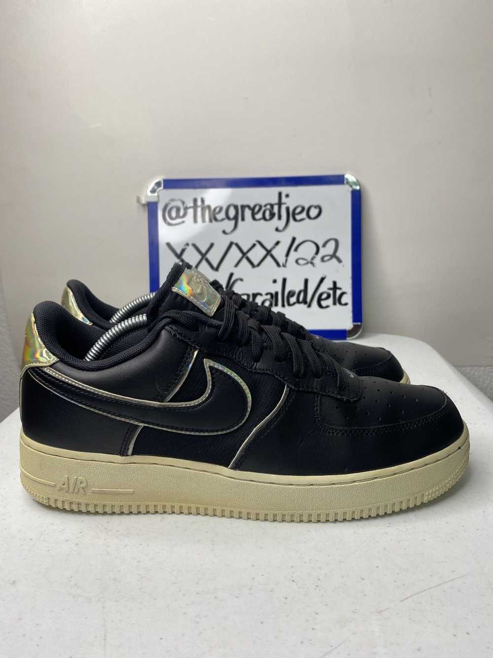 Nike Air Force 1 Low 07 LV8 Black Iridescent Outl… - image 2