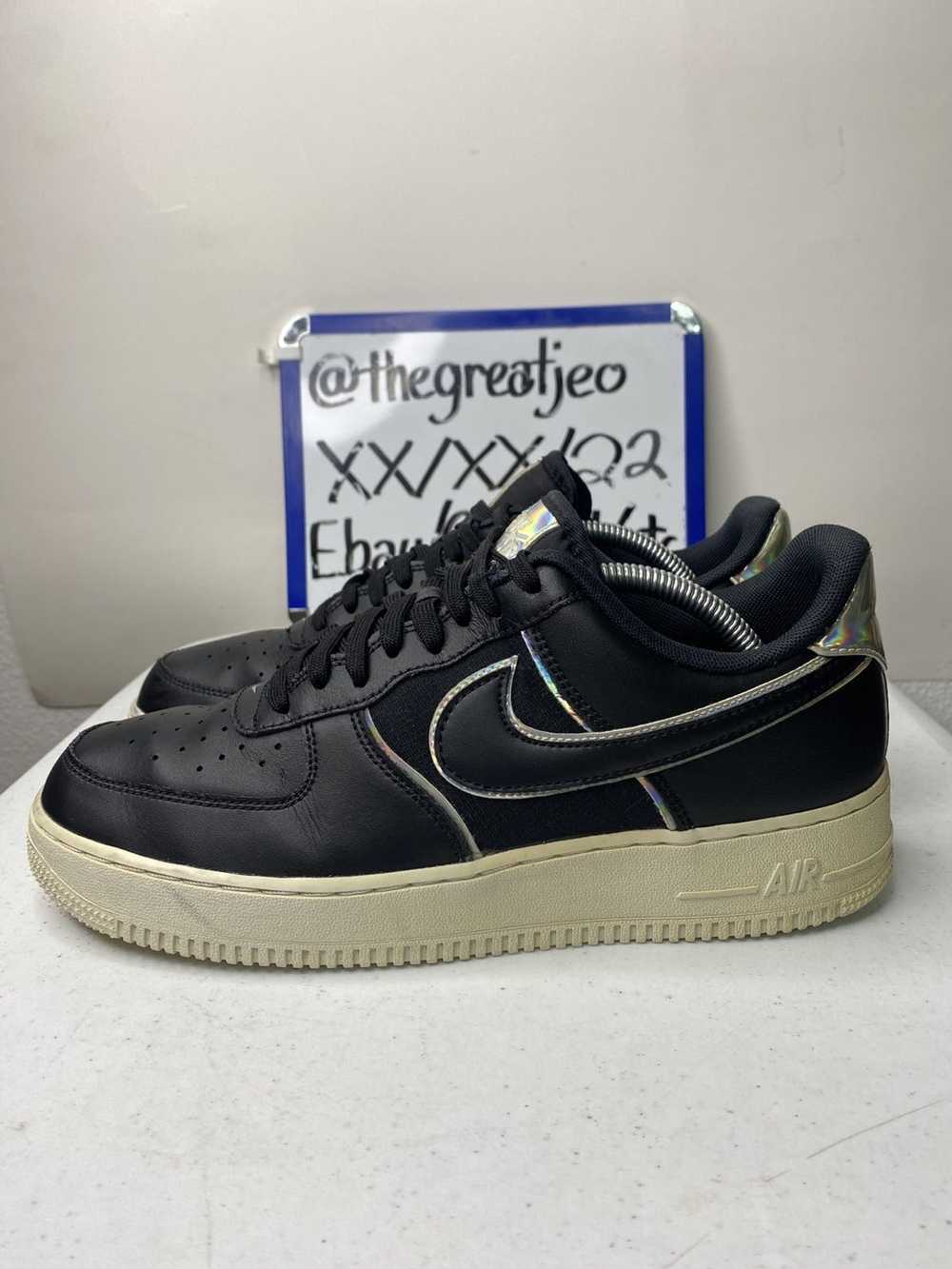 Nike Air Force 1 Low 07 LV8 Black Iridescent Outl… - image 4